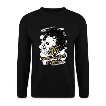 55 and Magnificent Celebrations - Unisex Sweatshirt - black - Front - Alina (178cm) & Michal (187cm)