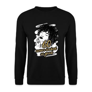 Élégant 60 ans de pouvoir femme chic - Sweat-shirt Unisexe - noir - Devant - Alina (178cm) & Michal (187cm)