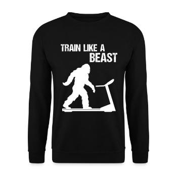 Beast Bigfoot Training Motivation - Unisex Sweatshirt - black - Front - Alina (178cm) & Michal (187cm)
