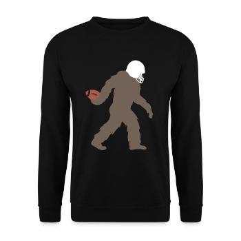 Bigfoot Football Spieler Sport Silhouette - Unisex Pullover - Schwarz - Vorne - Alina (178cm) & Michal (187cm)
