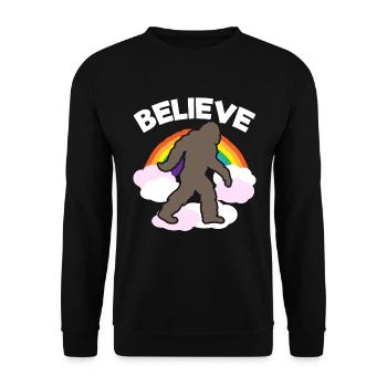 Croyance en l’être surnaturel Bigfoot - Sweat-shirt Unisexe - noir - Devant - Alina (178cm) & Michal (187cm)