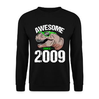 Dino-Star Feierlaune Top Geschenkidee - Unisex Pullover - Schwarz - Vorne - Alina (178cm) & Michal (187cm)