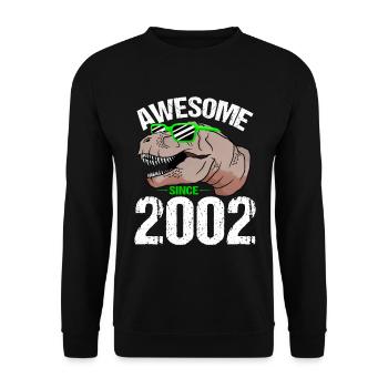T-Rex Party Star Look Retro Look Cadeau - Sweat-shirt Unisexe - noir - Devant - Alina (178cm) & Michal (187cm)