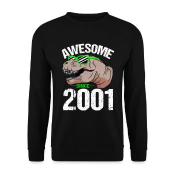 T-Rex Party Star Look Retro Look Cadeau - Sweat-shirt Unisexe - noir - Devant - Alina (178cm) & Michal (187cm)