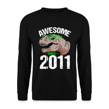T-Rex Party Star Look Retro Look Cadeau - Sweat-shirt Unisexe - noir - Devant - Alina (178cm) & Michal (187cm)
