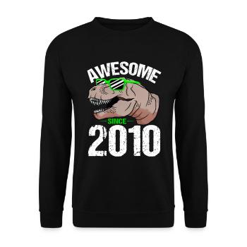T-Rex Party Star Look Retro Look Cadeau - Sweat-shirt Unisexe - noir - Devant - Alina (178cm) & Michal (187cm)