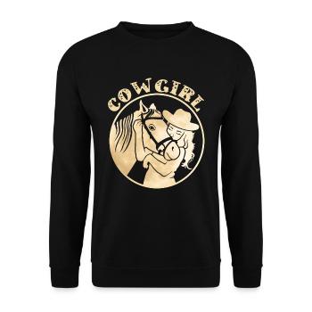 Moment de coeur de fille avec cheval - Sweat-shirt Unisexe - noir - Devant - Alina (178cm) & Michal (187cm)