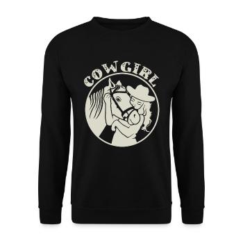 Moment de coeur de fille avec cheval - Sweat-shirt Unisexe - noir - Devant - Alina (178cm) & Michal (187cm)