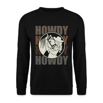 Horse and Rider - One Heart and One Soul - Unisex Sweatshirt - black - Front - Alina (178cm) & Michal (187cm)
