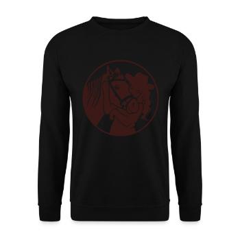 Tendre câlin de cheval - Amour pur - Sweat-shirt Unisexe - noir - Devant - Alina (178cm) & Michal (187cm)