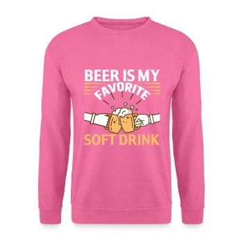 La bière est ma boisson gazeuse préférée - Sweat-shirt Unisexe - rose - Devant