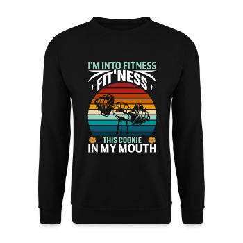 Je suis en forme fitness ce cookie dans mon - Sweat-shirt Unisexe - noir - Devant - Alina (178cm) & Michal (187cm)