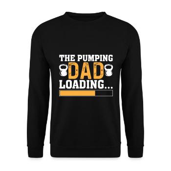 The pumping father loading... - Unisex Sweatshirt - black - Front - Alina (178cm) & Michal (187cm)