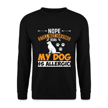 Nein Ich Habe Immer Noch Keine Kinder Mein Hund - Unisex Pullover - Schwarz - Vorne - Alina (178cm) & Michal (187cm)