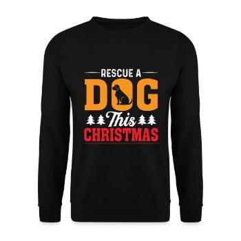 Sauver un chien à Noël - Sweat-shirt Unisexe - noir - Devant - Alina (178cm) & Michal (187cm)