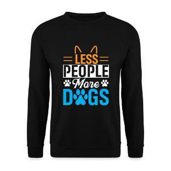 Moins de monde, plus de chiens - Sweat-shirt Unisexe - noir - Devant - Alina (178cm) & Michal (187cm)