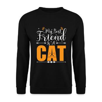 Mon meilleur ami est un chat - Sweat-shirt Unisexe - noir - Devant - Alina (178cm) & Michal (187cm)