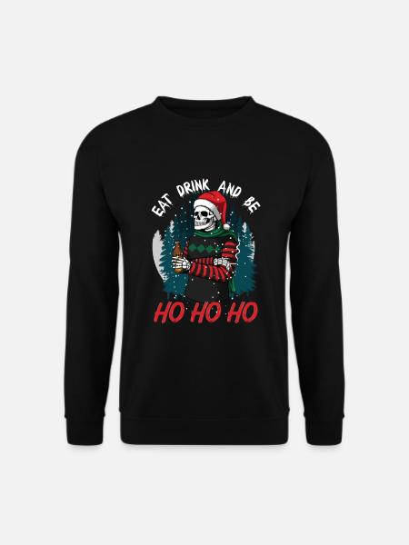 hohoho scary skulls - Unisex Sweatshirt - black