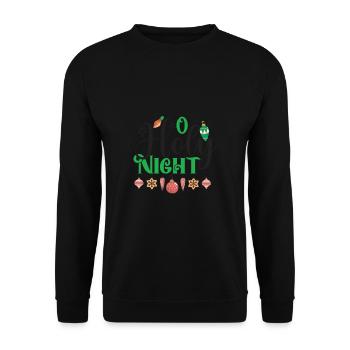 O Holy Night - Unisex Sweatshirt - black - Front - Alina (178cm) & Michal (187cm)