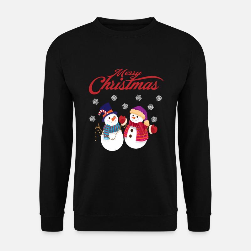 Merry Christmas Snowman’s - Unisex Pullover - Schwarz