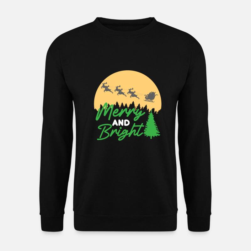 Merry And Bright Christmas - Unisex Pullover - Schwarz