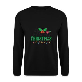 Joyeux Noël Candy Light - Sweat-shirt Unisexe - noir - Devant - Alina (178cm) & Michal (187cm)