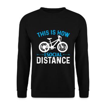 So Schaffe Ich Soziale Distanzen - Unisex Pullover - Schwarz - Vorne - Alina (178cm) & Michal (187cm)