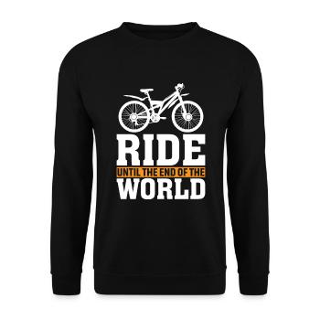 Cycling to the end of the world - Unisex Sweatshirt - black - Front - Alina (178cm) & Michal (187cm)