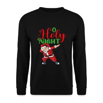 O Holy Night - Unisex Sweatshirt - black - Front - Alina (178cm) & Michal (187cm)