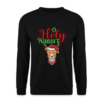 O Holy Night - Unisex Pullover - Schwarz - Vorne - Alina (178cm) & Michal (187cm)