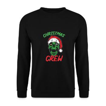 Scary Christmas Crew - Unisex Pullover - Schwarz - Vorne - Alina (178cm) & Michal (187cm)