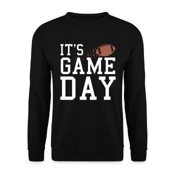 Game Day Football Enthusiasm - Unisex Sweatshirt - black - Front - Alina (178cm) & Michal (187cm)