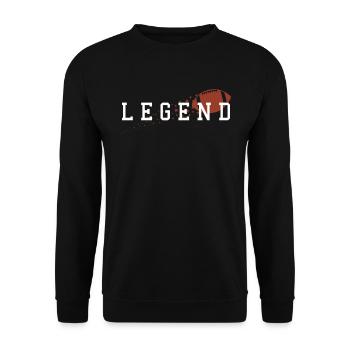 Legendary Football Star Flight - Unisex Sweatshirt - black - Front - Alina (178cm) & Michal (187cm)