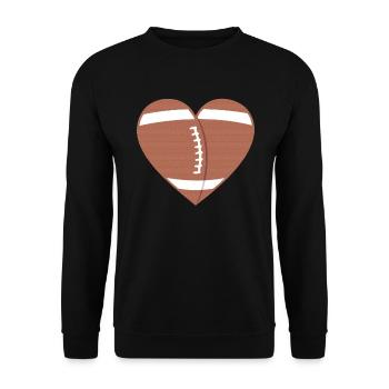 Véritable passion du cœur du football - Sweat-shirt Unisexe - noir - Devant - Alina (178cm) & Michal (187cm)