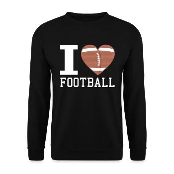 Declaration of love to football - Unisex Sweatshirt - black - Front - Alina (178cm) & Michal (187cm)