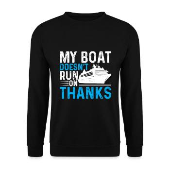Mon bateau ne fonctionne pas avec des remerciements - Sweat-shirt Unisexe - noir - Devant - Alina (178cm) & Michal (187cm)