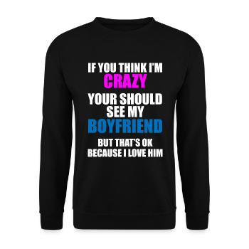 Ami? Fou et fascinant ! - Sweat-shirt Unisexe - noir - Devant - Alina (178cm) & Michal (187cm)