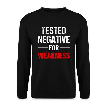 Strength: Undetectably weak - Unisex Sweatshirt - black - Front - Alina (178cm) & Michal (187cm)