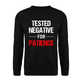 Patience - A Virtue of Strength - Unisex Sweatshirt - black - Front - Alina (178cm) & Michal (187cm)