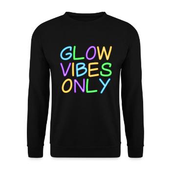 Only Bright Vibes - Positive Thinking - Unisex Sweatshirt - black - Front - Alina (178cm) & Michal (187cm)