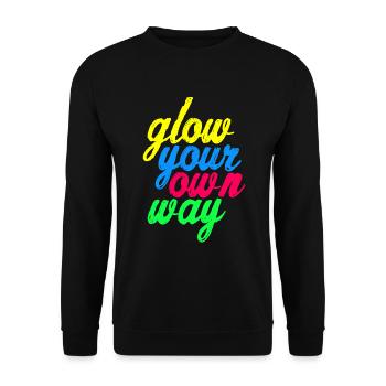 Shine Your Way - Colorful Fun - Unisex Sweatshirt - black - Front - Alina (178cm) & Michal (187cm)