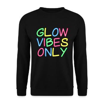 Only Bright Vibes - Positive Thinking - Unisex Sweatshirt - black - Front - Alina (178cm) & Michal (187cm)