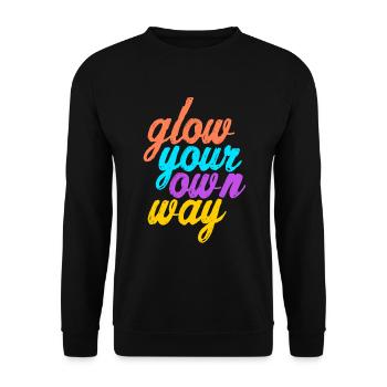 Brillez à votre façon - Colorful Fun - Sweat-shirt Unisexe - noir - Devant - Alina (178cm) & Michal (187cm)