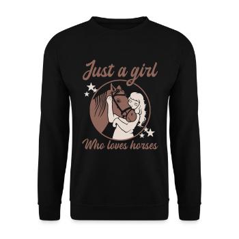 Horse Love Rider Girl Dream - Unisex Sweatshirt - black - Front - Alina (178cm) & Michal (187cm)