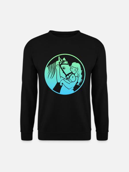 Radiant horse embrace harmonious - Unisex Sweatshirt - black