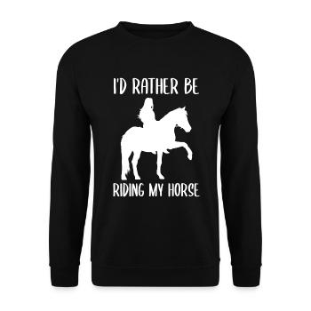 Horse Heartbeat Love & Passion - Unisex Sweatshirt - black - Front - Alina (178cm) & Michal (187cm)