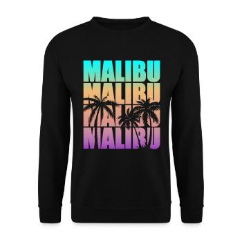 Malibu Summer Vibes Tropical Flair - Sweat-shirt Unisexe - noir - Devant - Alina (178cm) & Michal (187cm)