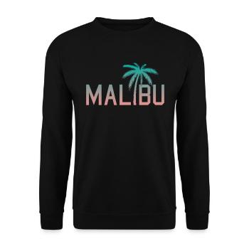 Neon Malibu Palm Tree Retro Style - Unisex Sweatshirt - black - Front - Alina (178cm) & Michal (187cm)