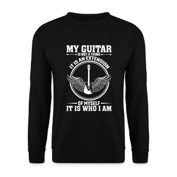 Ma guitare n’est pas une chose. Il s’agit d’un - Sweat-shirt Unisexe - noir - Devant - Alina (178cm) & Michal (187cm)