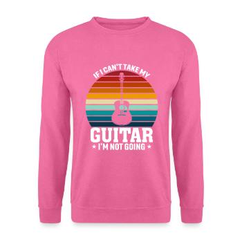 Wenn Ich Meine Gitarre Nicht Mitnehmen Kann - Unisex Pullover - Pink - Vorne